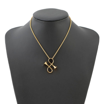 Hermes Collar H Black Necklace
