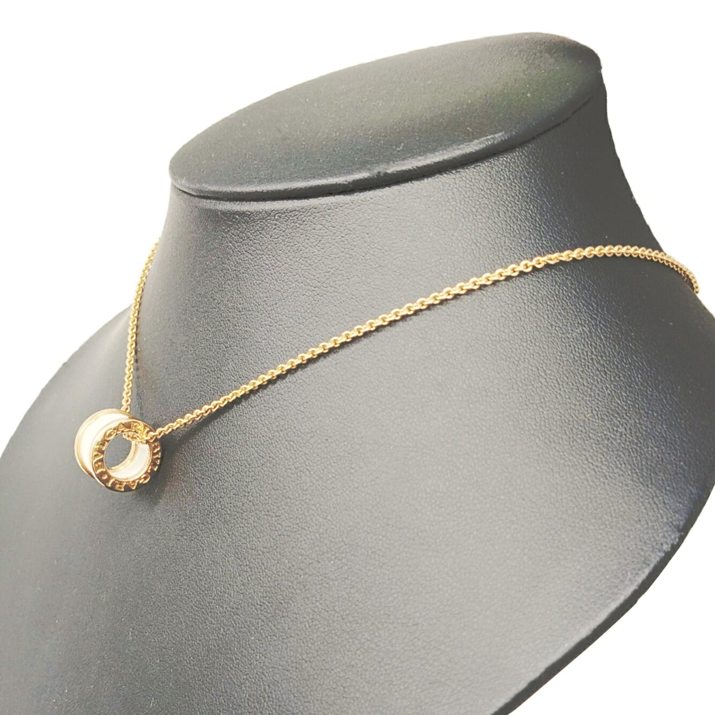 Bvlgari B-Zero 1 Necklace In 18K White Ceramic With 750 K Gold