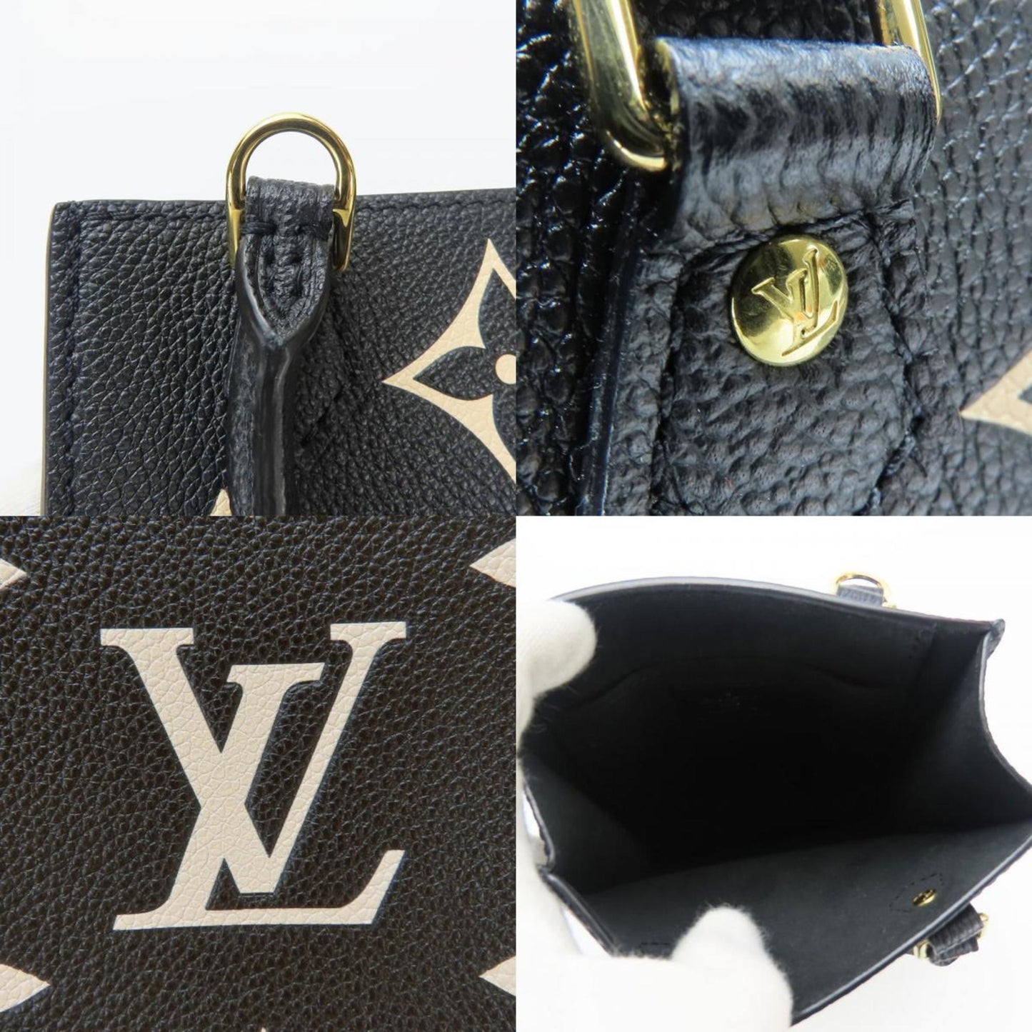 Louis Vuitton Petite Sac Plat Handbag M81416 Monogram Empreinte Black