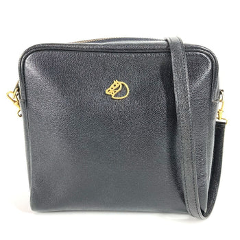 Hermes Jockey Horse Cheval Pochette Shoulder Bag In Black Leather