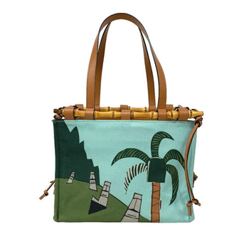 Loewe Bamboo Cushion Tote Bag Light Blue