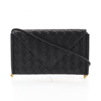 Bottega Veneta Intrecciato Phone Pouch Shoulder Bag Leather