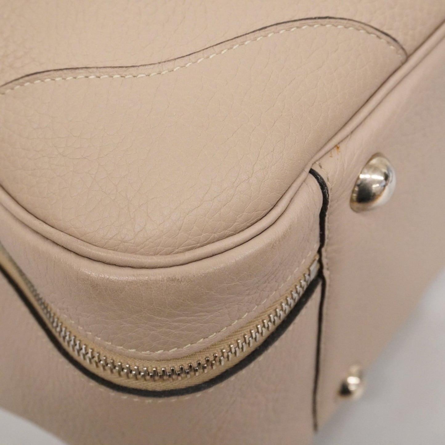 Hermes Herms Victoria 50 Boston Bag In Taurillon Clemence Trench Leather