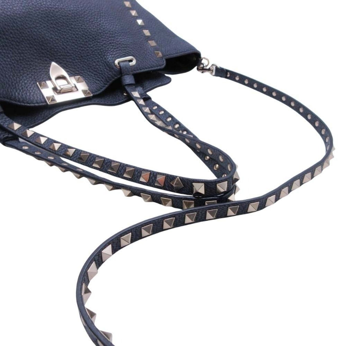 Valentino Garavani Rockstud 2-Way Shoulder Tote Bag In Navy