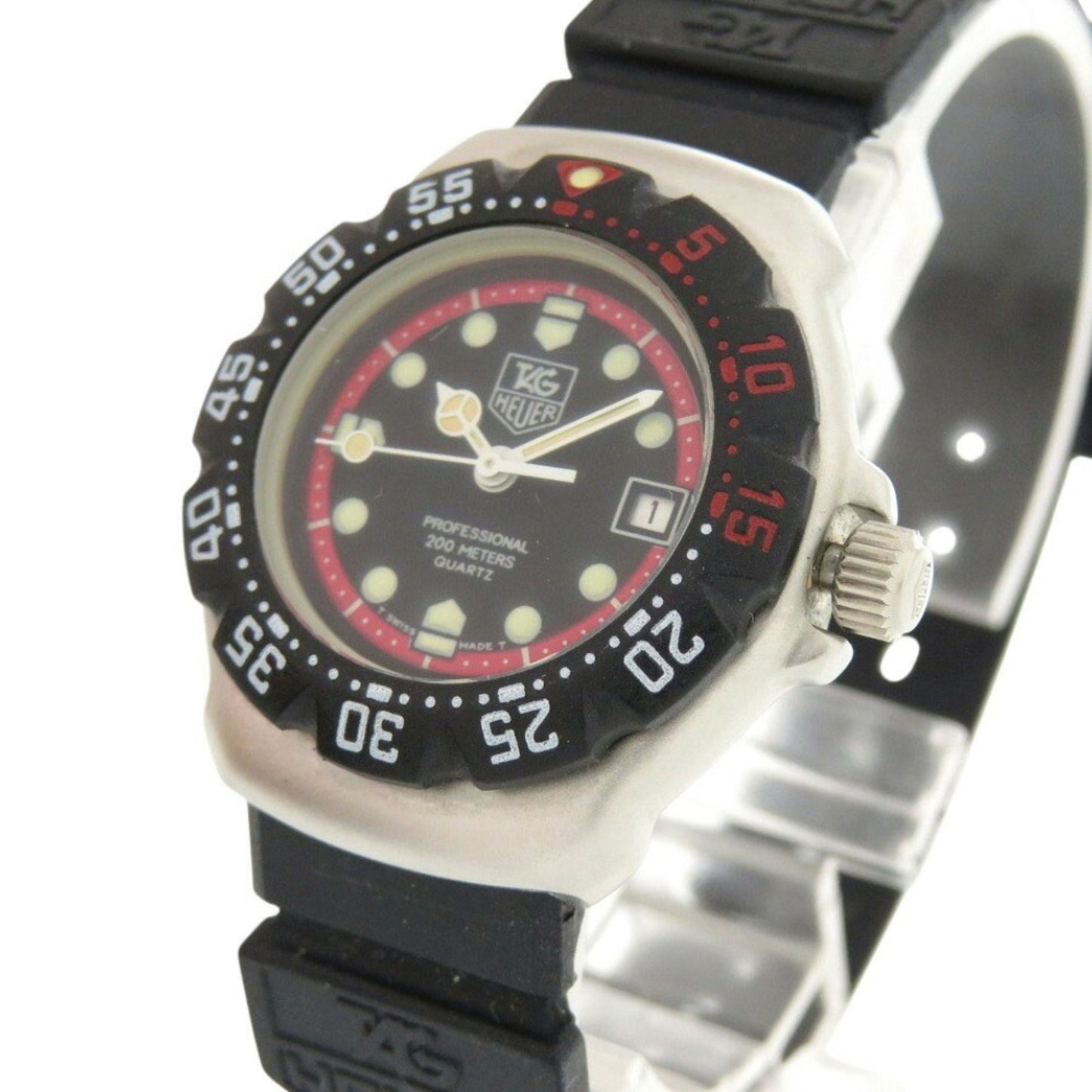 Tag Heuer Formula 1 374.508 Stainless Steel Rubber Black Quartz Watch