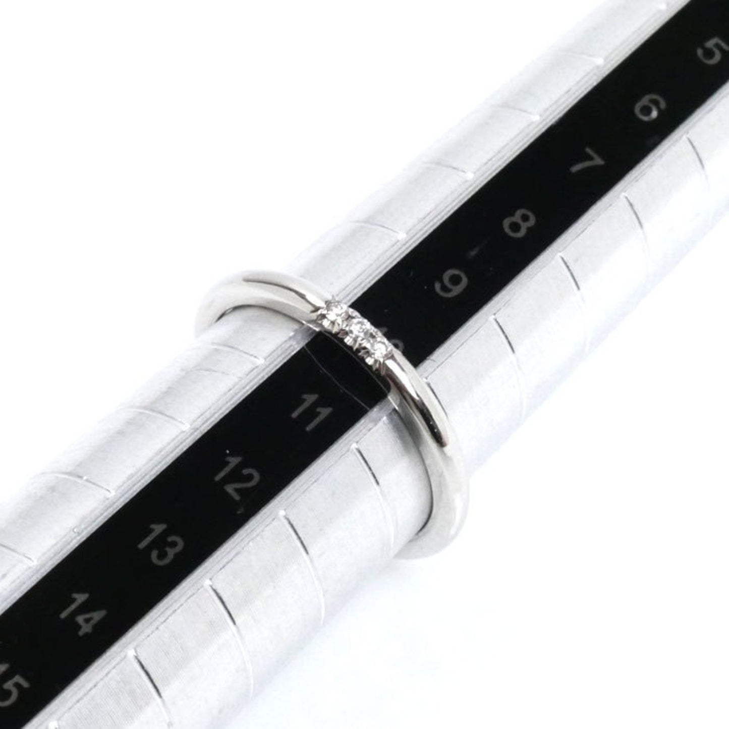 Tiffany&Co. Tiffany Pt950 Platinum Classic Band 3P Diamond Ring 61000895 Size 10 3.4G