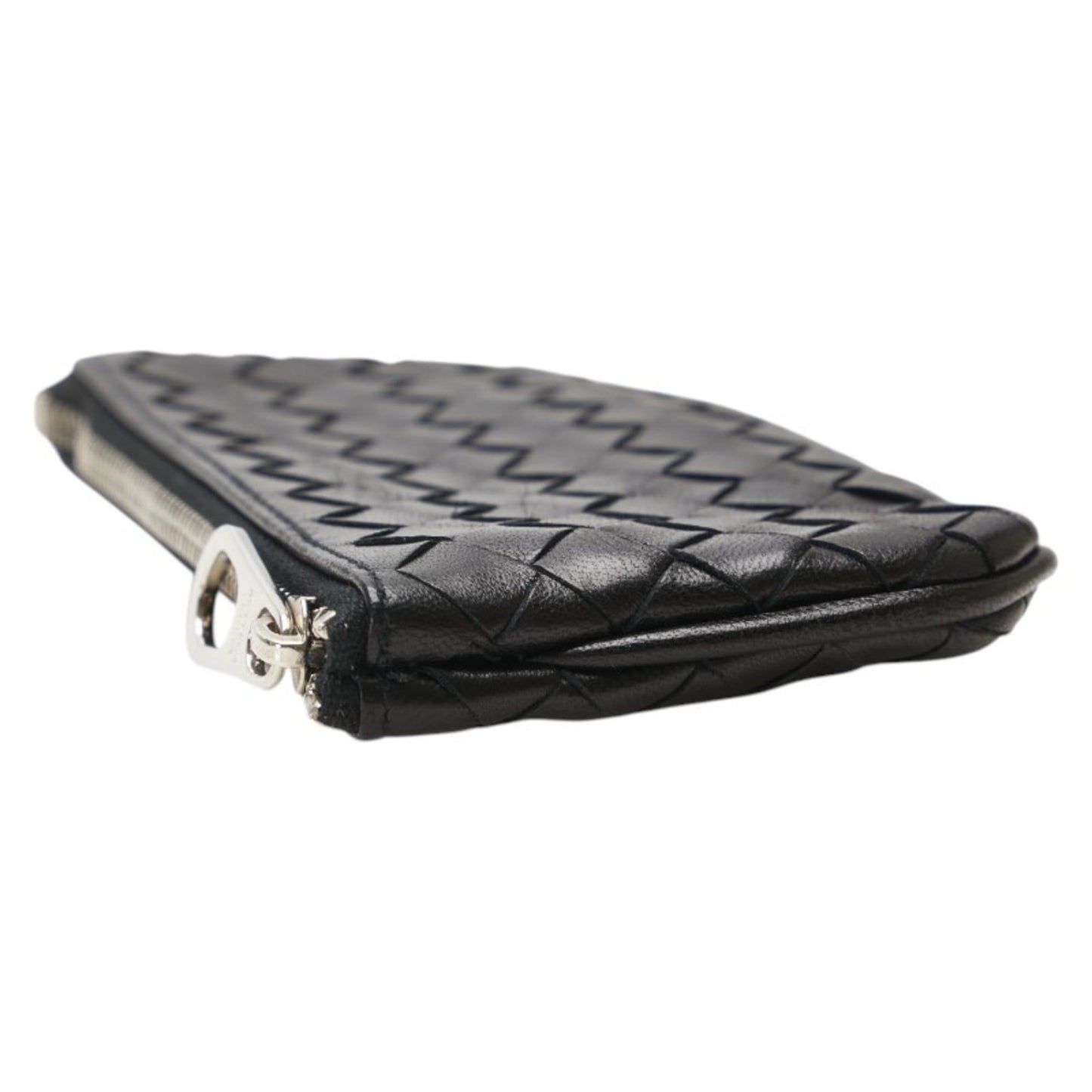 Bottega Veneta Intrecciato Wallet/Coin Case Black Leather