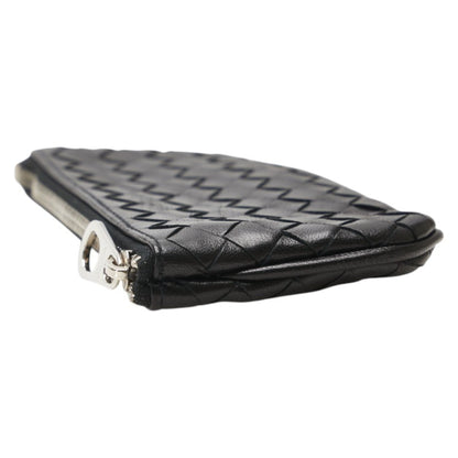 Bottega Veneta Intrecciato Wallet/Coin Case Black Leather