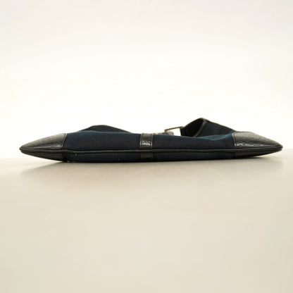 Gucci Bamboo 001 4060 Canvas Handbag Black