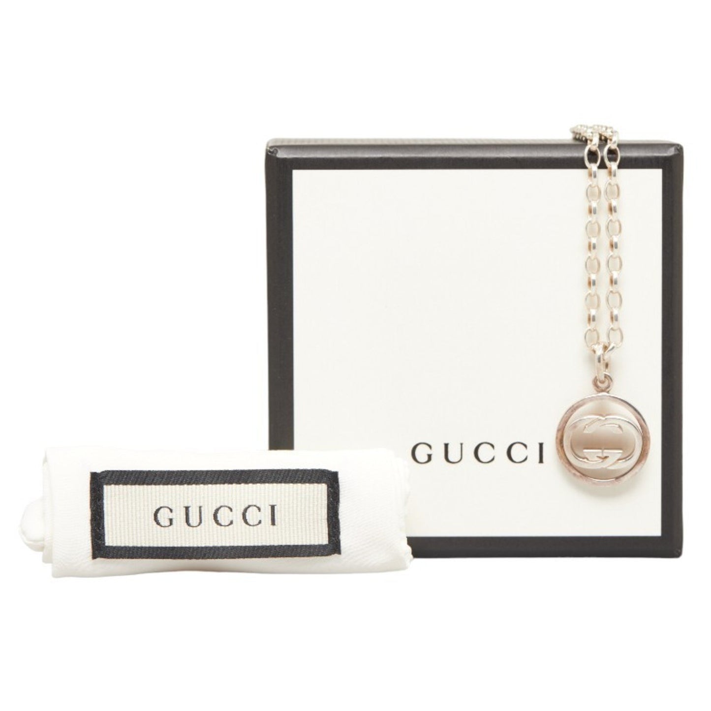 Gucci Interlocking G Necklace Silver Sv925
