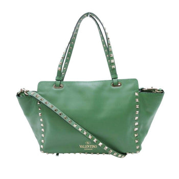 Valentino Garavani Rockstud 2-Way Shoulder Tote Bag In Green