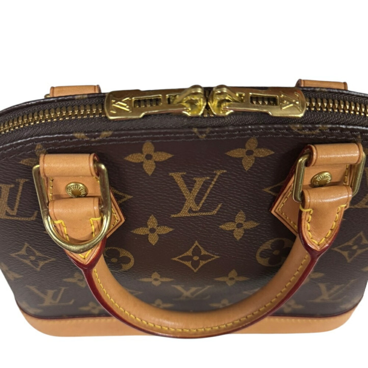 Louis Vuitton Alma Bb Monogram Shoulder Bag Canvas M53152 Brown