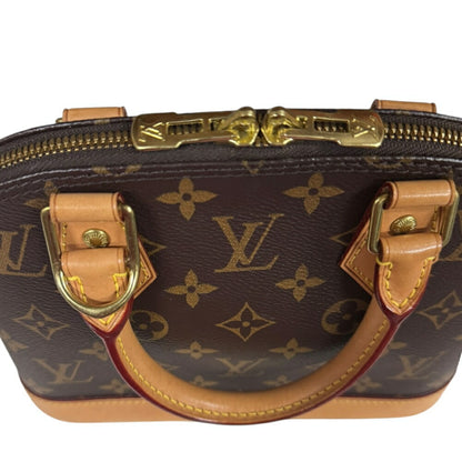 Louis Vuitton Alma Bb Monogram Shoulder Bag Canvas M53152 Brown