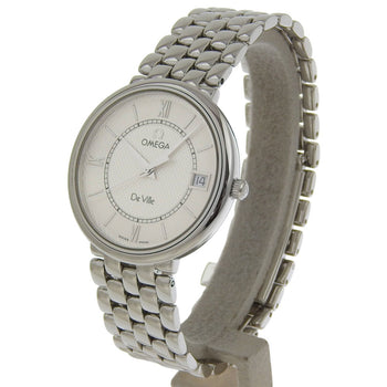 Like New Omega De Ville Prestige Date 7514 31 Silver Dial Stainless Steel Quartz Watch