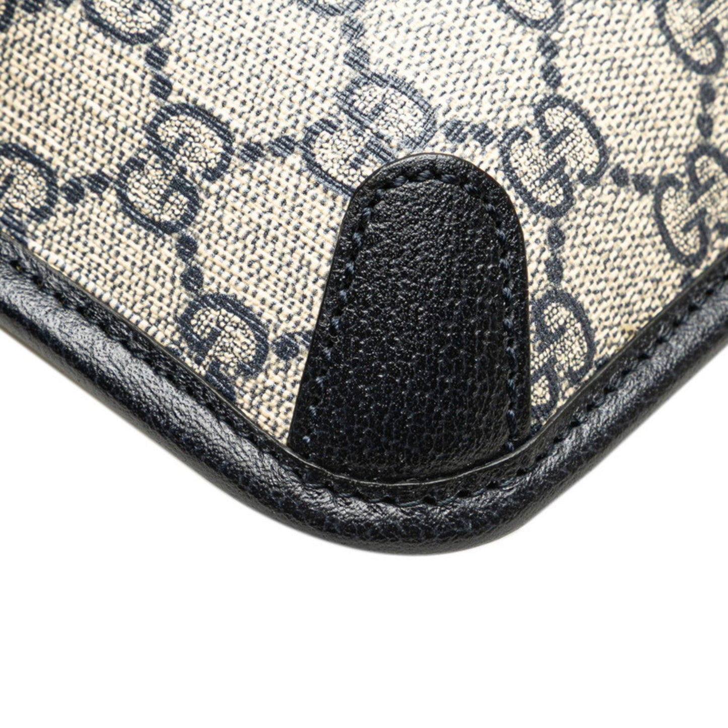 Gucci Gg Supreme Ophidia Waist Bag/Body Bag 674081 Beige Navy Leather