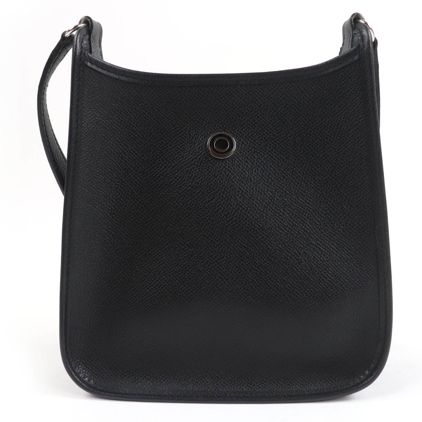 Hermes Vespa Tpm Shoulder Bag In Black With Epsom Leather And Silver Hardware