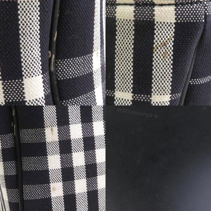 Burberry Handbag Canvas Leather Black