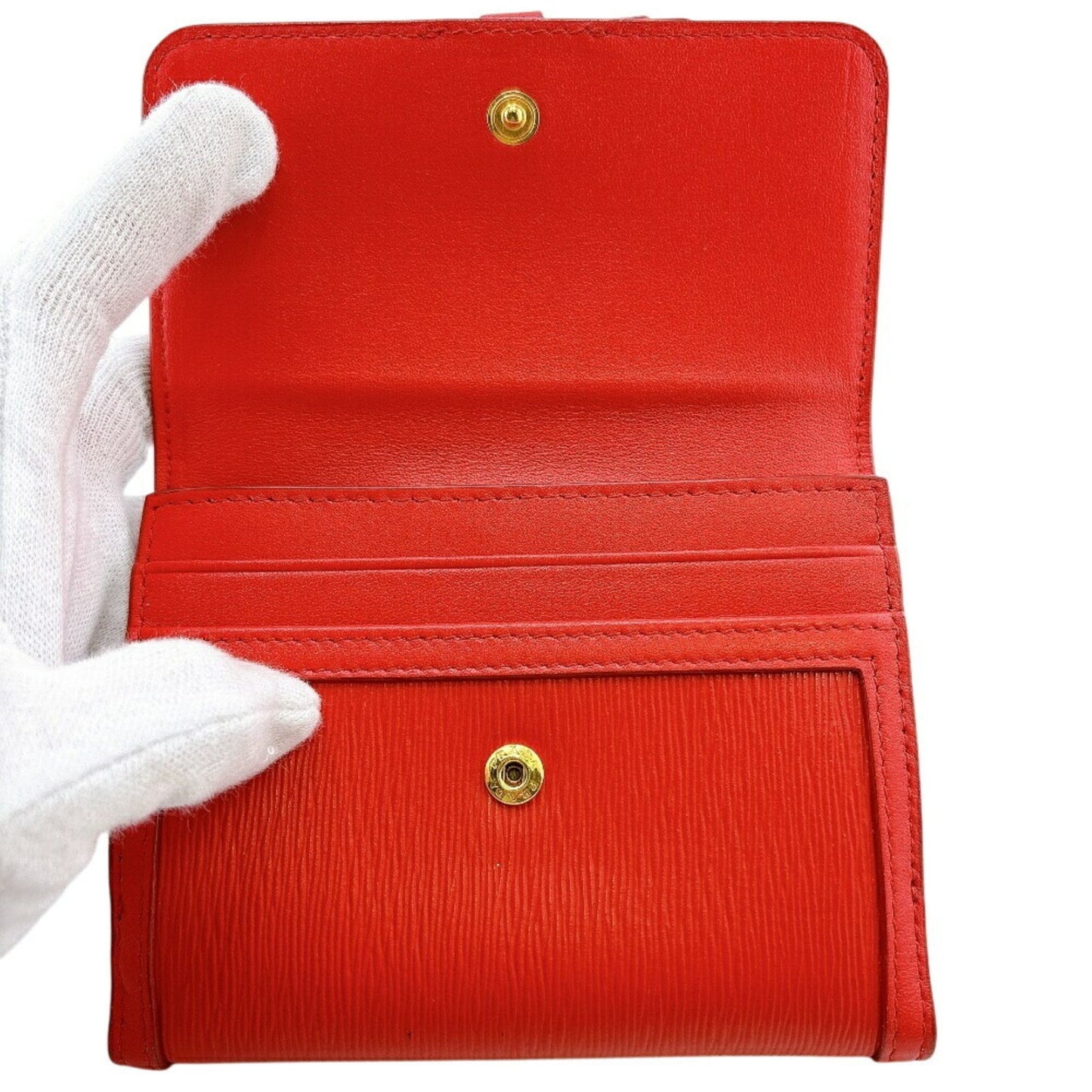 Prada Vitello Move Fi Ribbon W Compact Wallet