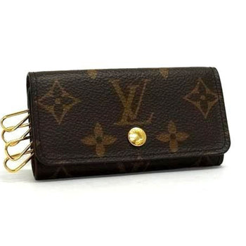 Louis Vuitton Monogram 4 Key Case M62631 Brown Leather