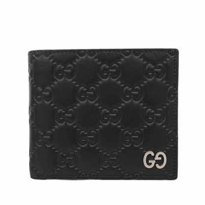 Gucci Wallet Guccissima 473922 Leather Black