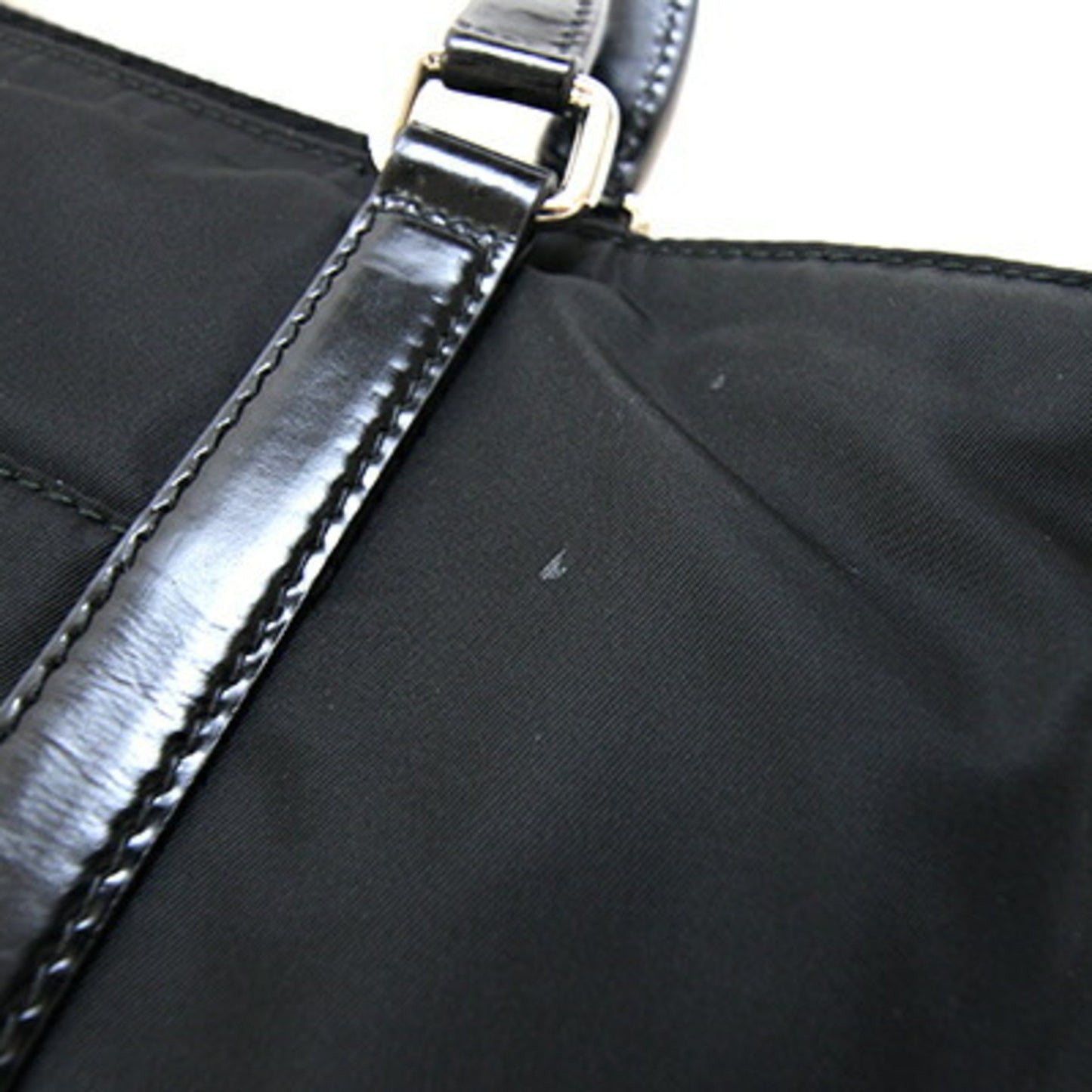 Prada Handbag Bn1057 Black Nylon Leather Shoulder Bag Hand Tote