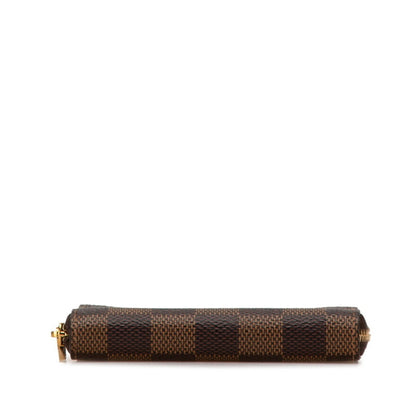 Louis Vuitton Damier Zippy Coin Purse Case N63070 Brown Pvc