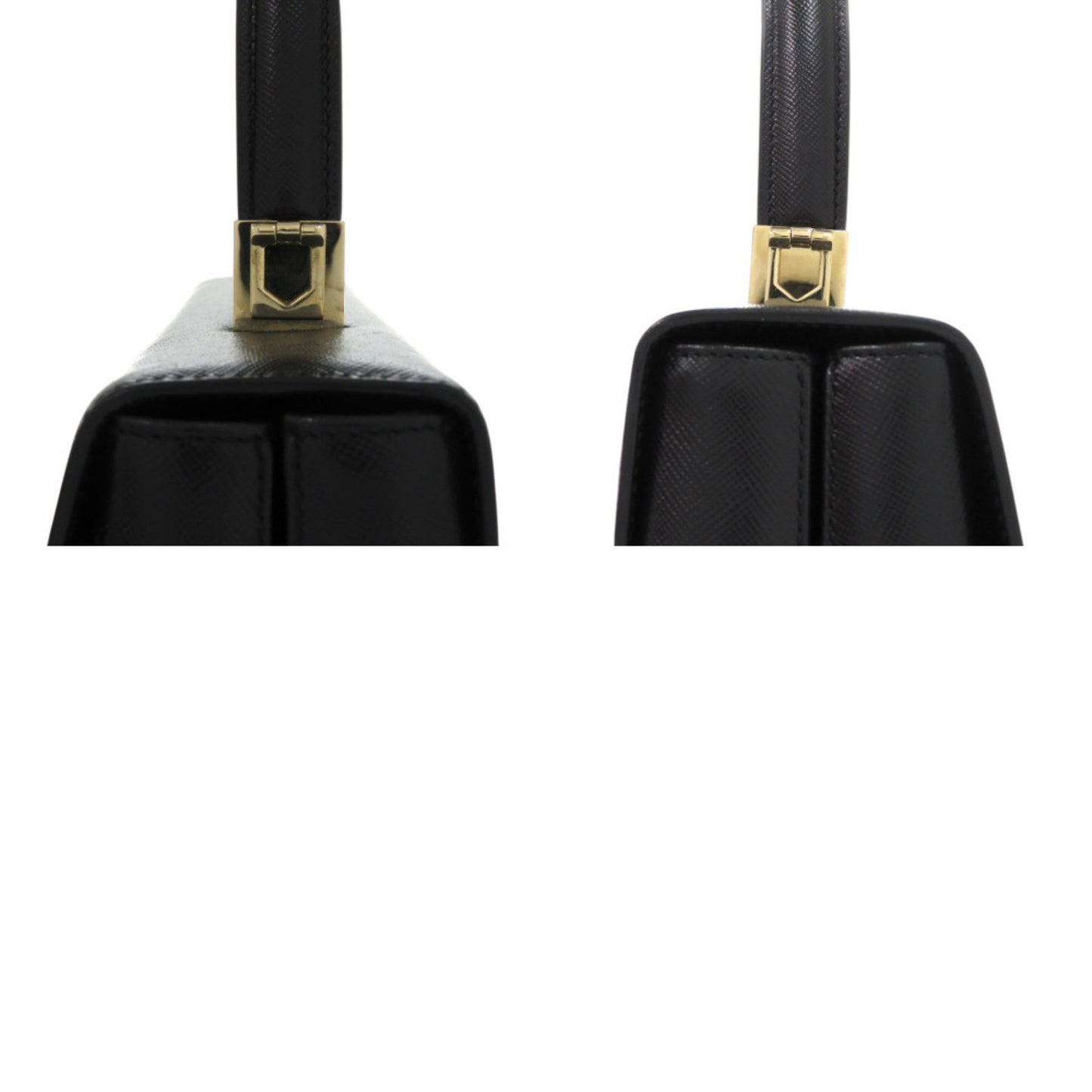 Salvatore Ferragamo Gancini Af-21 0290 Leather Black Handbag 0541