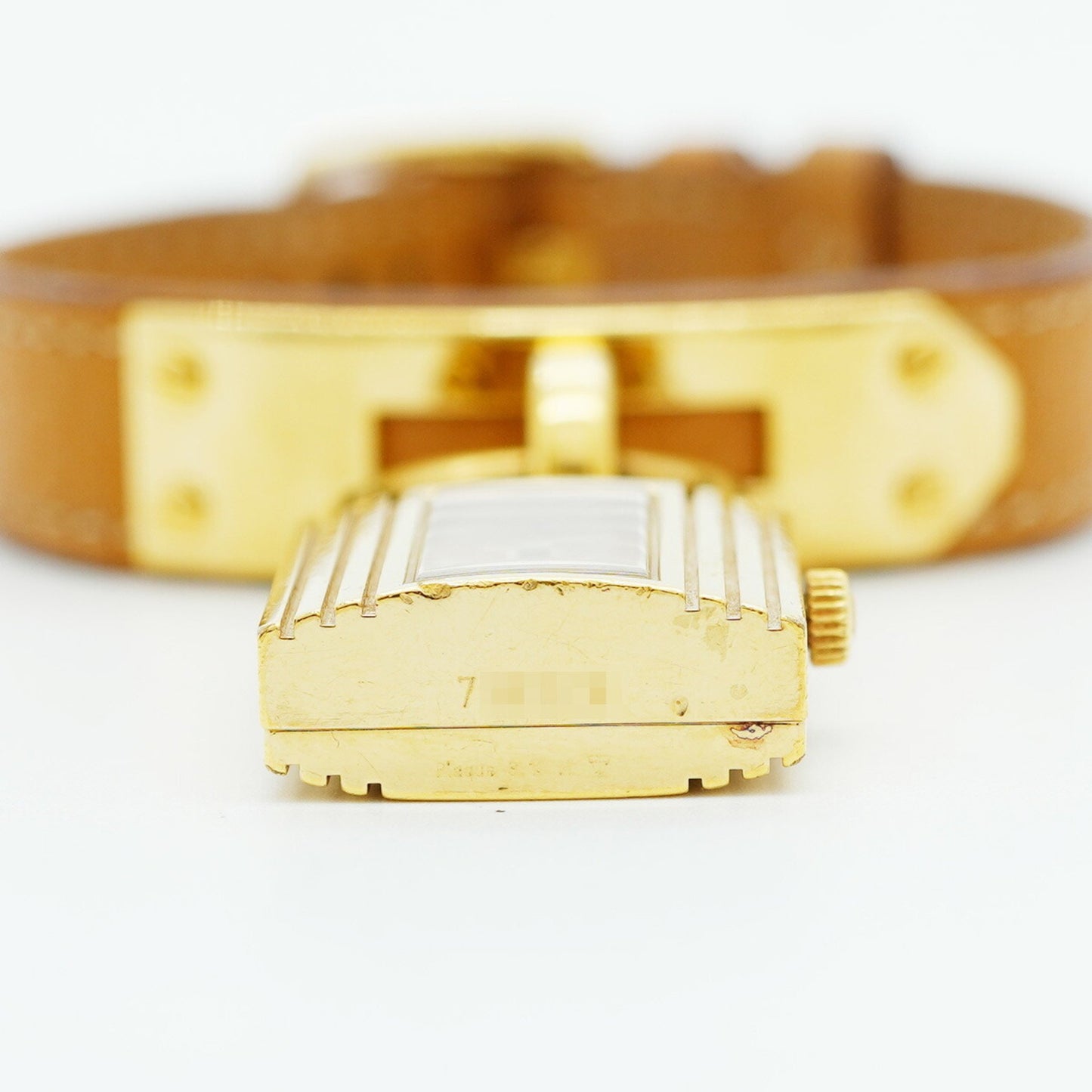 Herms Kelly Watch Ke1201470 Gold Dial