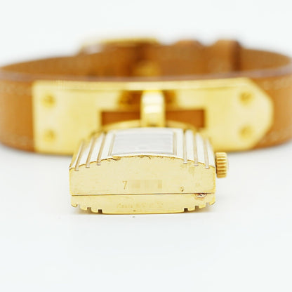 Herms Kelly Watch Ke1201470 Gold Dial