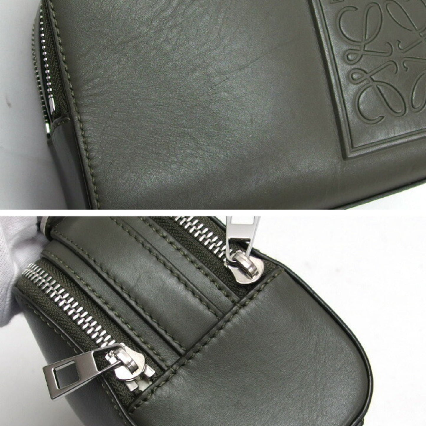 Loewe Satin Calf Mini Shoulder Bag Anagram Camera