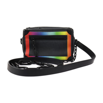 Louis Vuitton Louis Vuitton Mini Soft Trunk Taiga Shoulder Bag M30351 Leather Black Rainbow