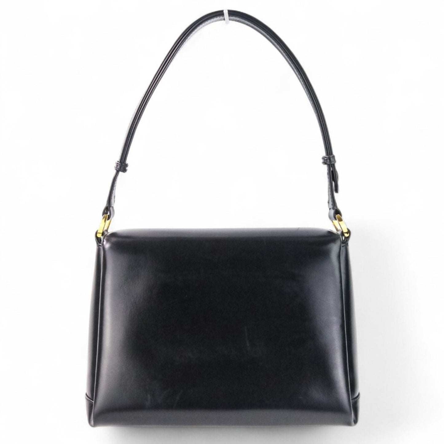 Gucci Vintage Leather Turnlock Handbag In Black