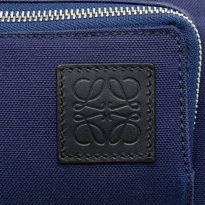 Loewe Anagram Waist Bag/Body Bag In Navy Canvas