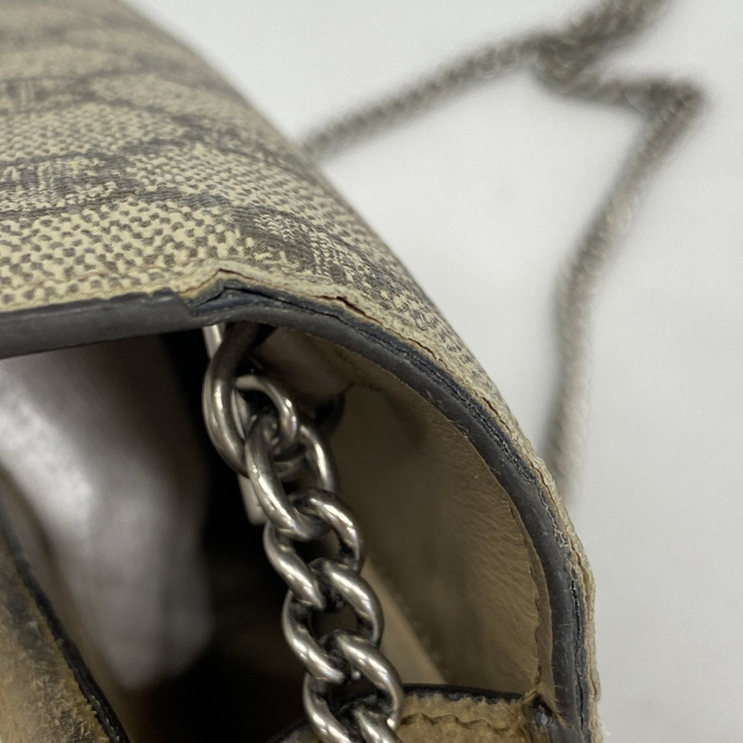 Gucci Gg Supreme Dionysus Shoulder Wallet 476432 Beige Brown