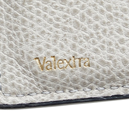Valextra Vertical 12 Card Long Wallet Billfold Grey Leather
