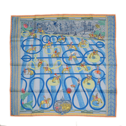 Hermes Carre 90 Scarf/Muffler Double Face Passades Et Serpentines
