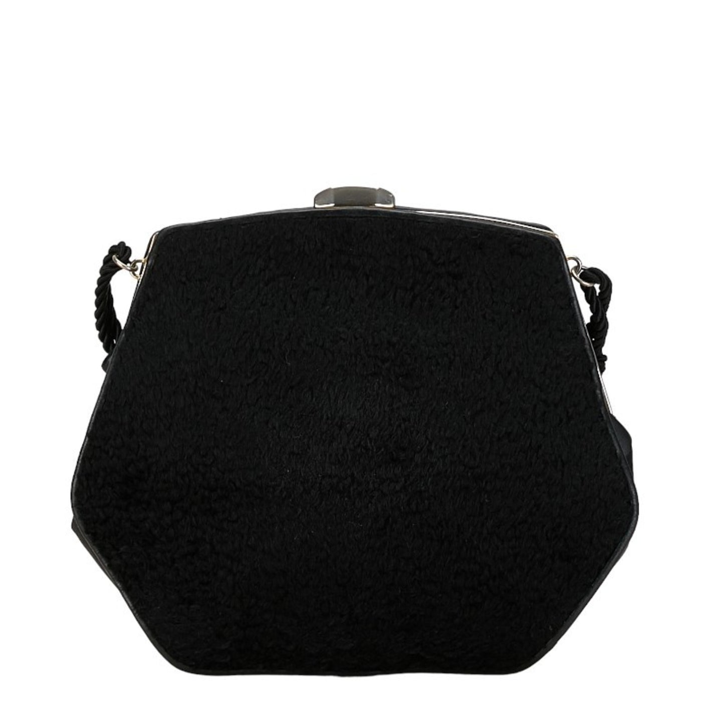 Fendi Shoulder Bag Black Sheepskin