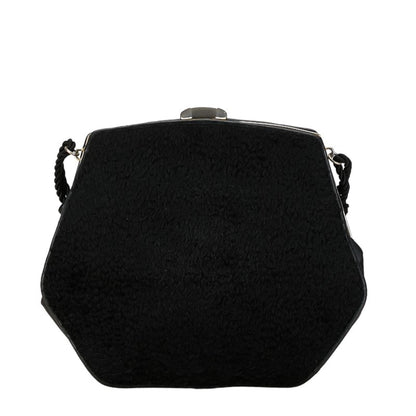 Fendi Shoulder Bag Black Sheepskin