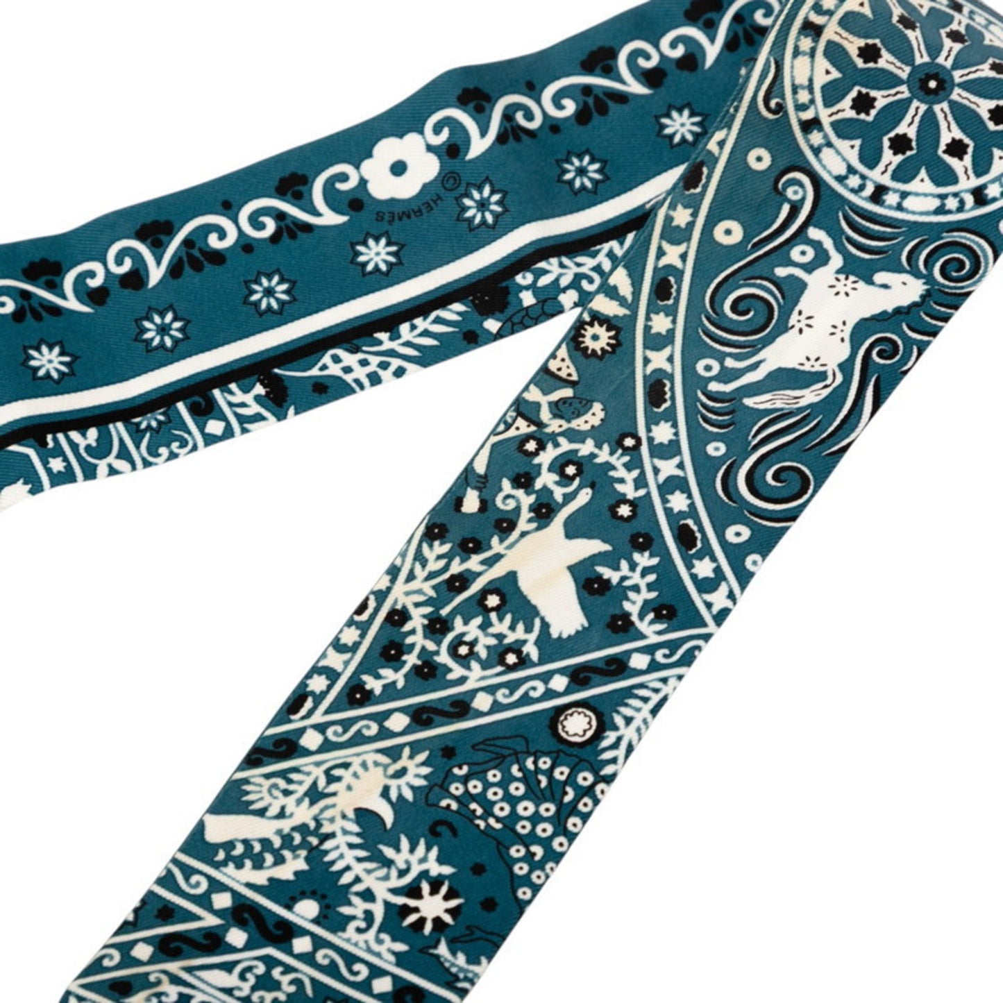 Hermes Herms Twilly Peuple Du Vent Scarf