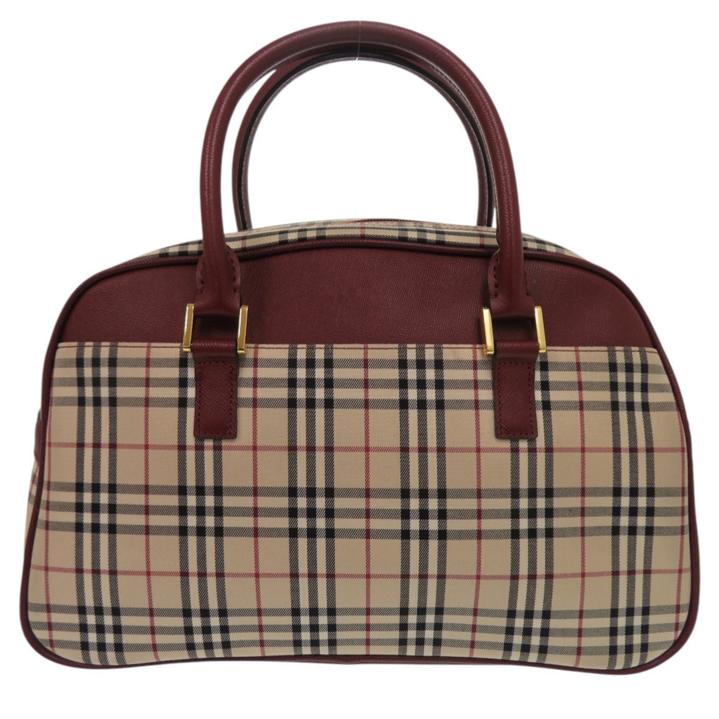Burberry Nova Check Leather/Canvas Beige Boston Bag 1300 Burberry