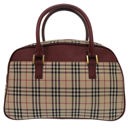 Burberry Nova Check Leather/Canvas Beige Boston Bag 1300 Burberry