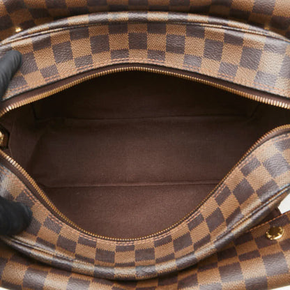 Louis Vuitton Damier Naviglio Shoulder Bag N45255 Brown Leather