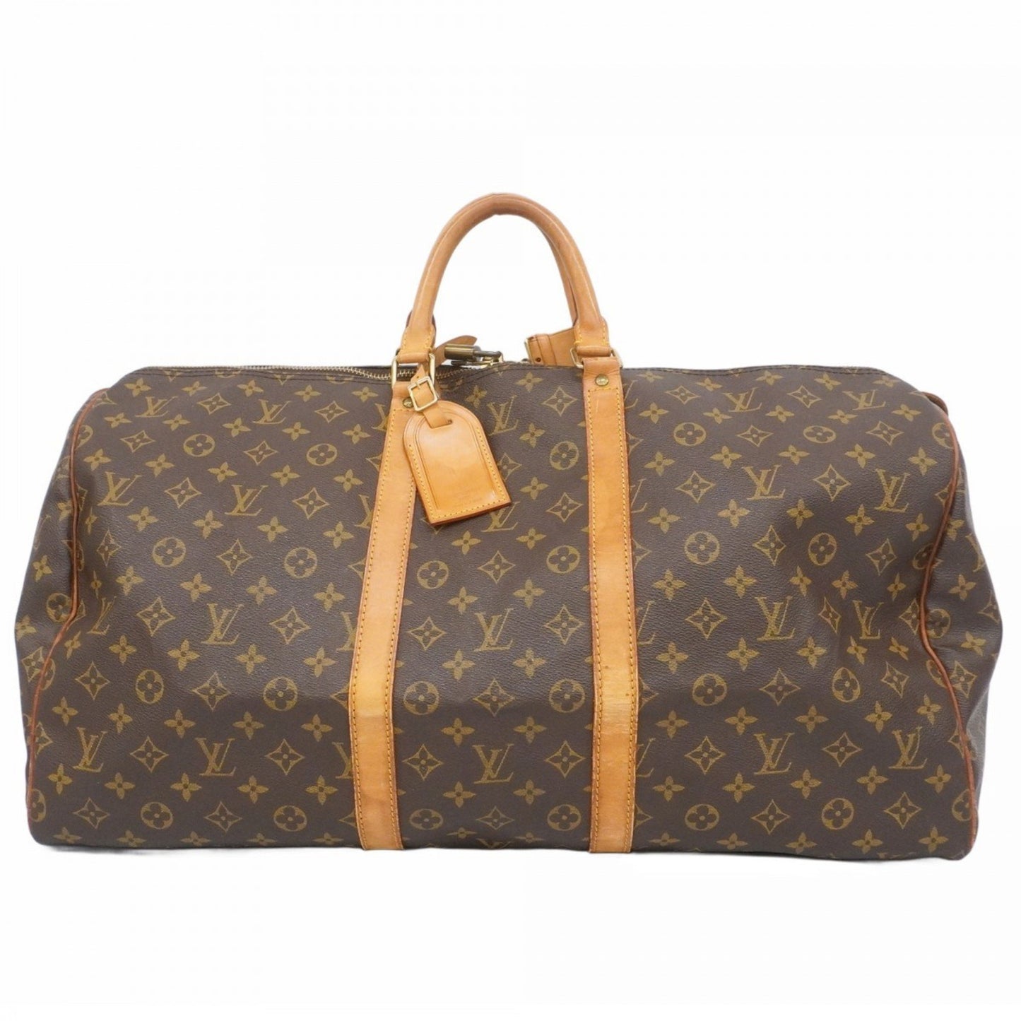 Louis Vuitton Monogram Keepall 55 Boston Bag M41424 Brown