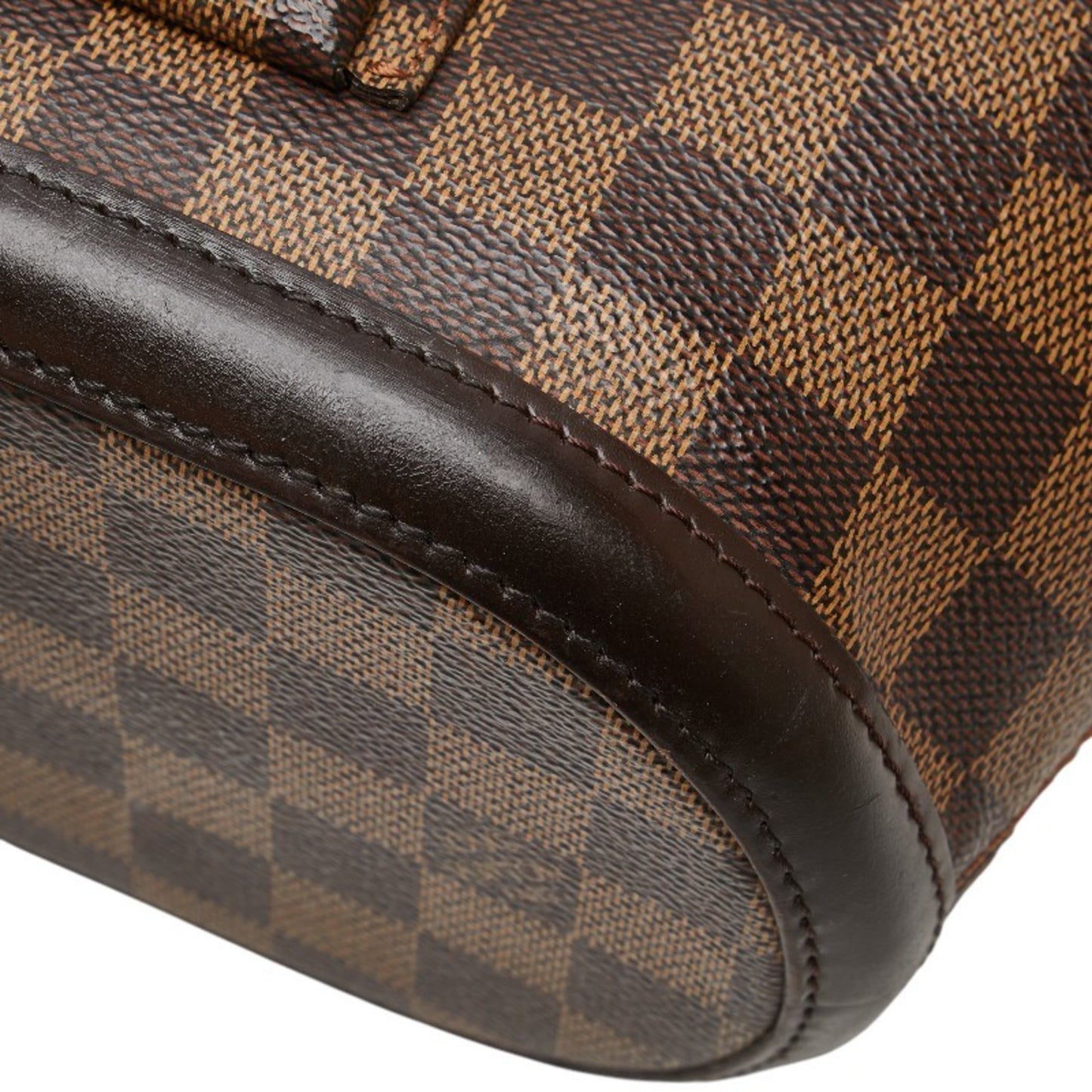 Louis Vuitton Damier Manosque Tote Bag N51121 Brown Leather