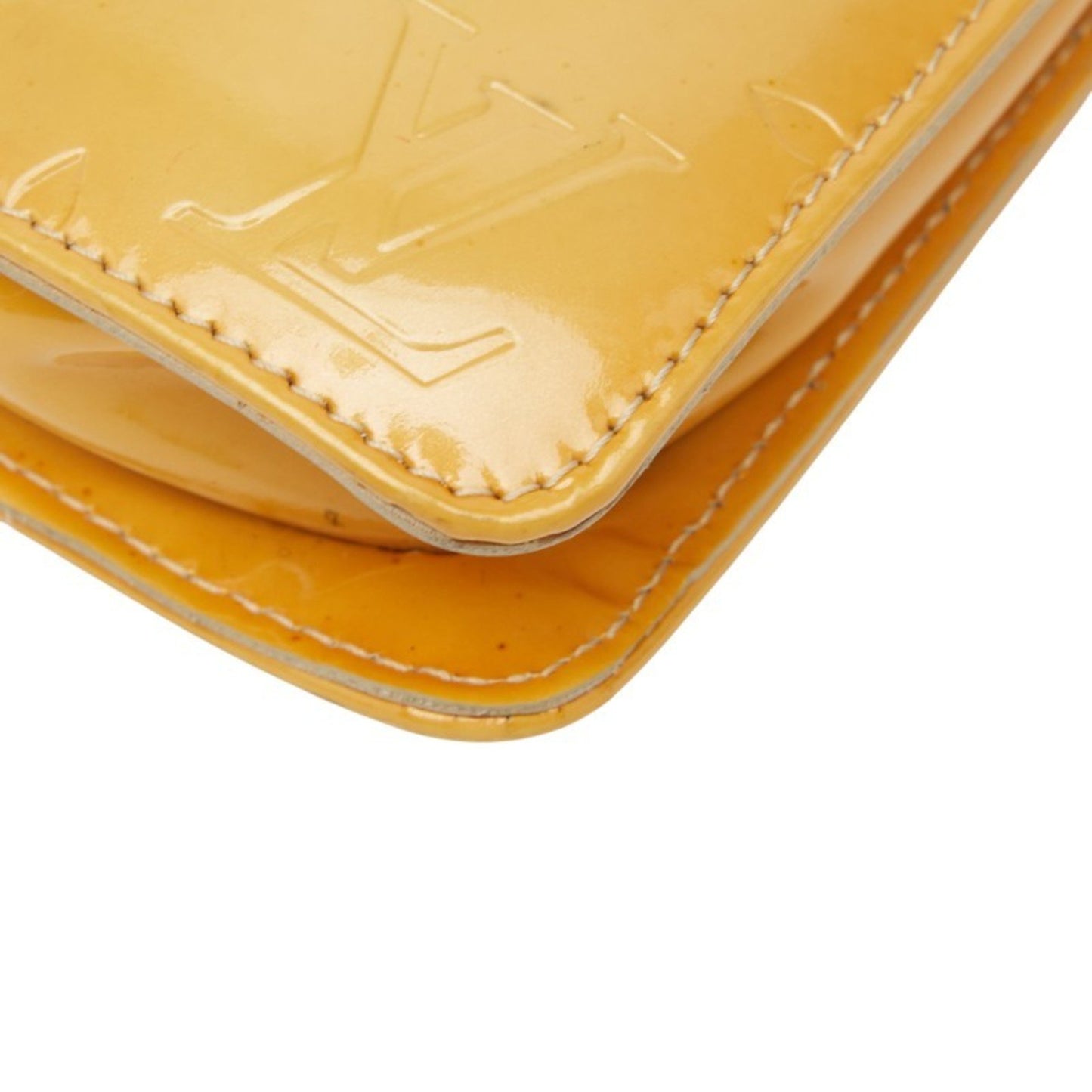 Louis Vuitton Monogram Vernis Lexington Shoulder Bag/Mini Handbag/Pouch M91010 Beige/Yellow Patent