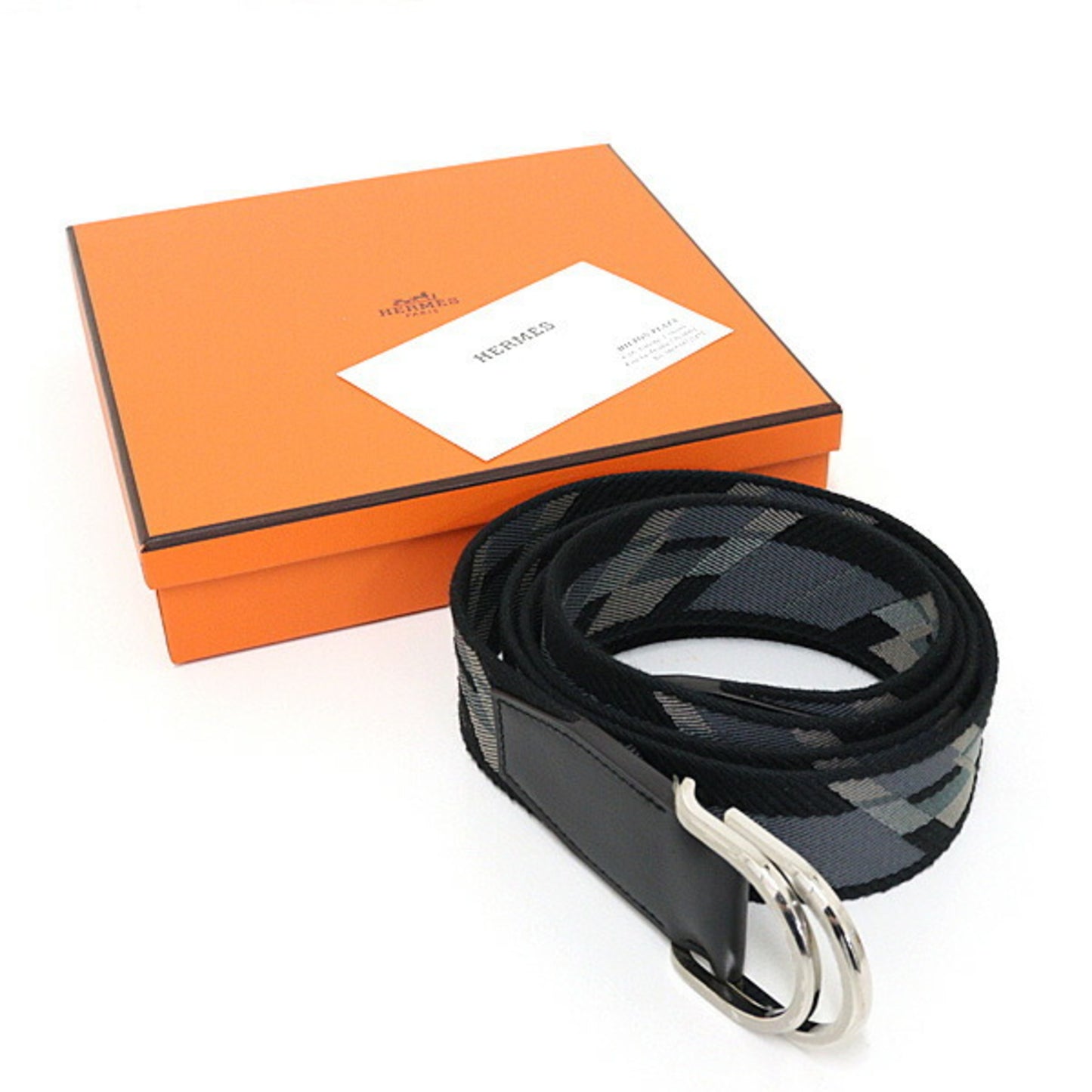 Hermes Herms Double D-Ring Canvas Belt