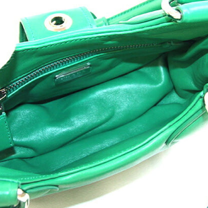Prada Re-Edition 2002 Moon Padded Handbag 1Ba381 Green Nappa Leather Shoulder Bag