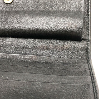 Gucci 257303 Shima Line Gg Wallet Long Embossed All-Over Pattern Tri-Fold Leather