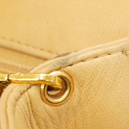 Chanel Diana Matelasse Chain Shoulder Bag In Beige Lambskin