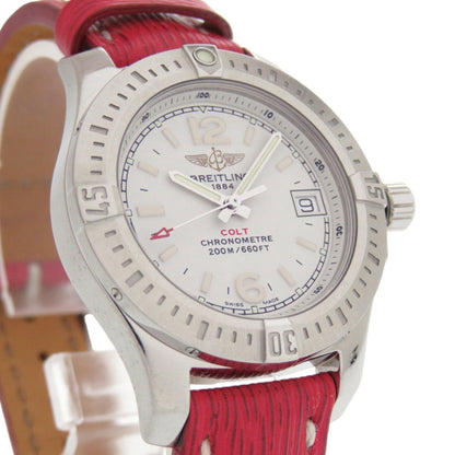 Breitling Colt Lady A77388 Stainless Steel Leather Watch